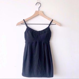 Lululemon Black Scrunched & Pleated Yoga Tank